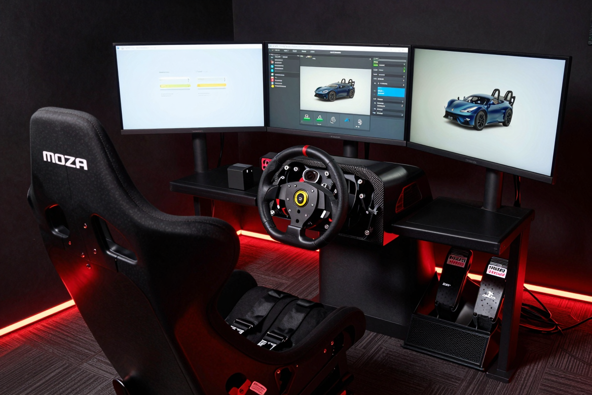 Cockpit sim racing professionnel avec volant Direct Drive